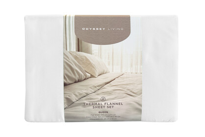 Thermal Flannel Sheet Set - White - Odyssey