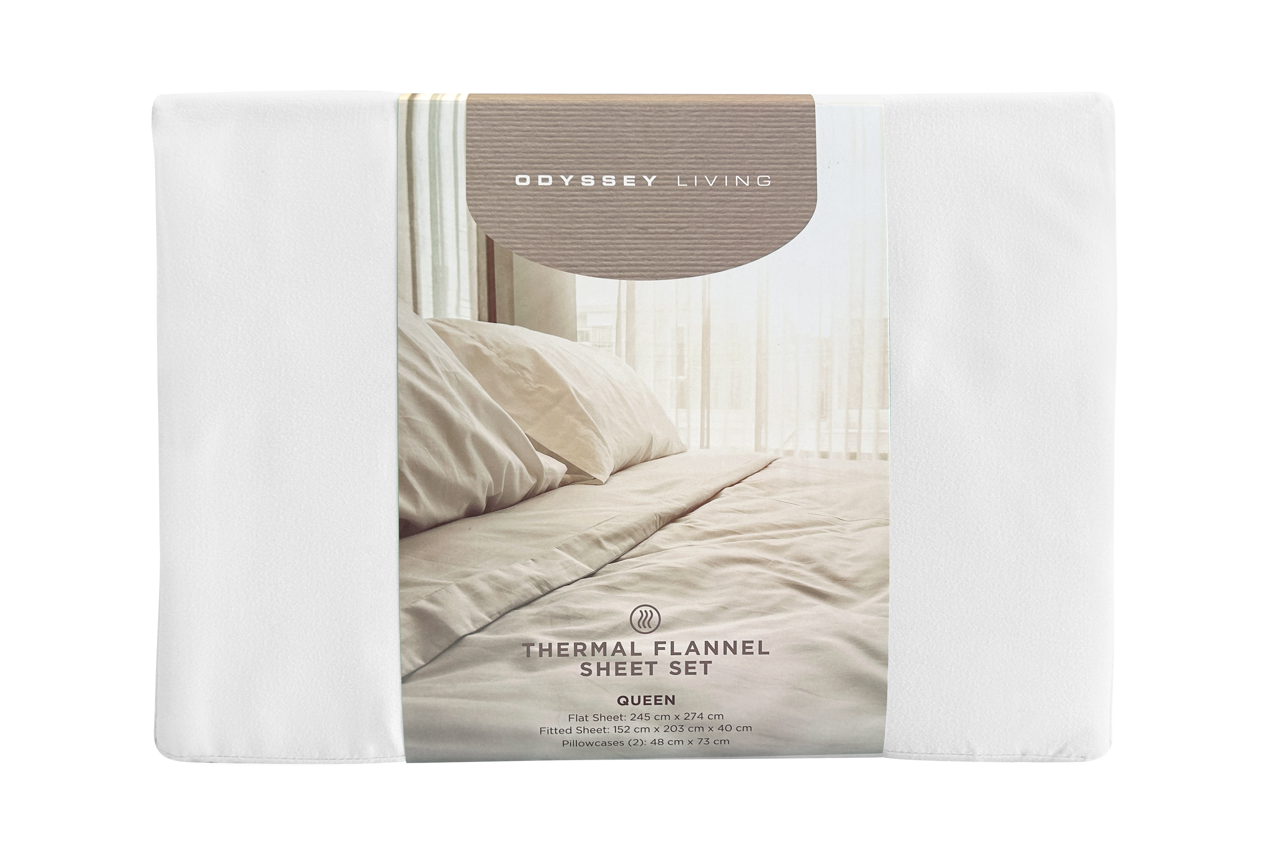 Thermal Flannel Sheet Set - White - Odyssey