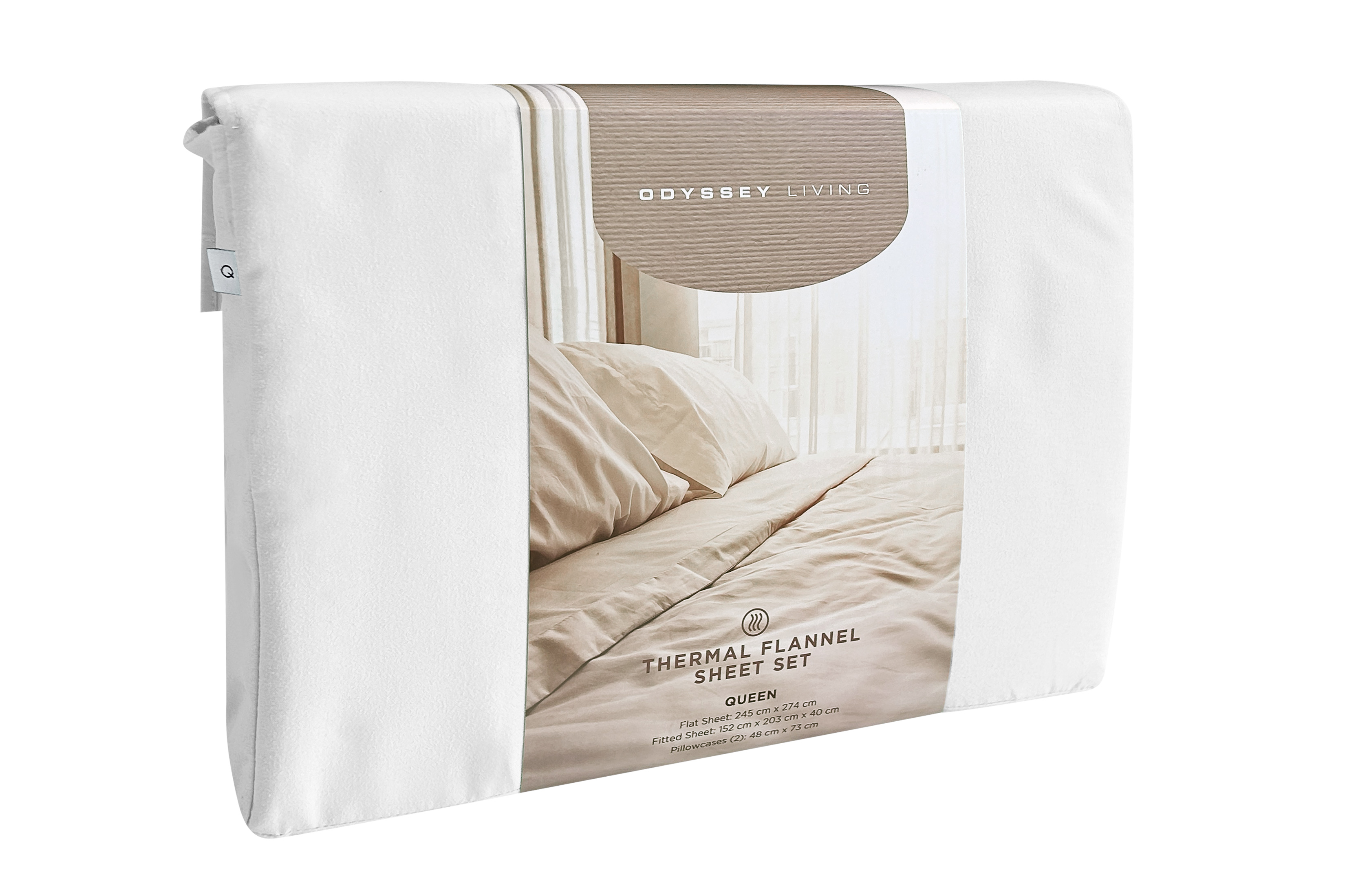Thermal Flannel Sheet Set - White - Odyssey