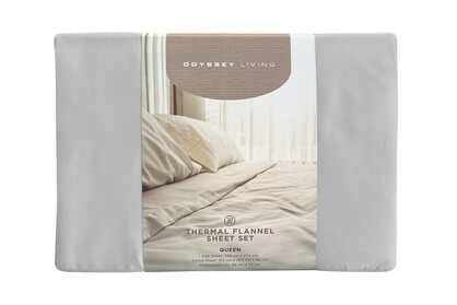Thermal Flannel Sheet Set - Pale Grey - Odyssey