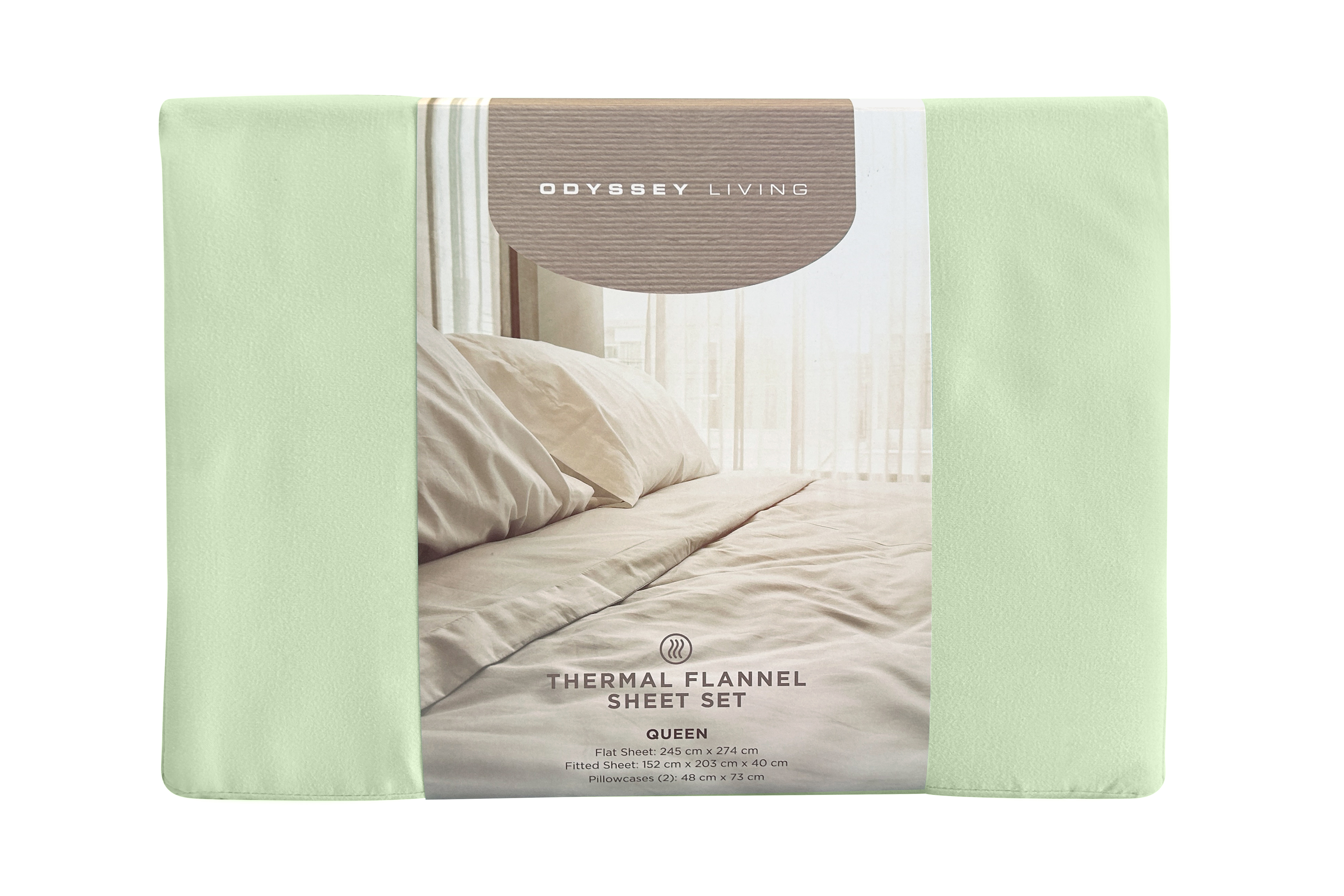 Thermal Flannel Sheet Set - Khaki Haze - Odyssey