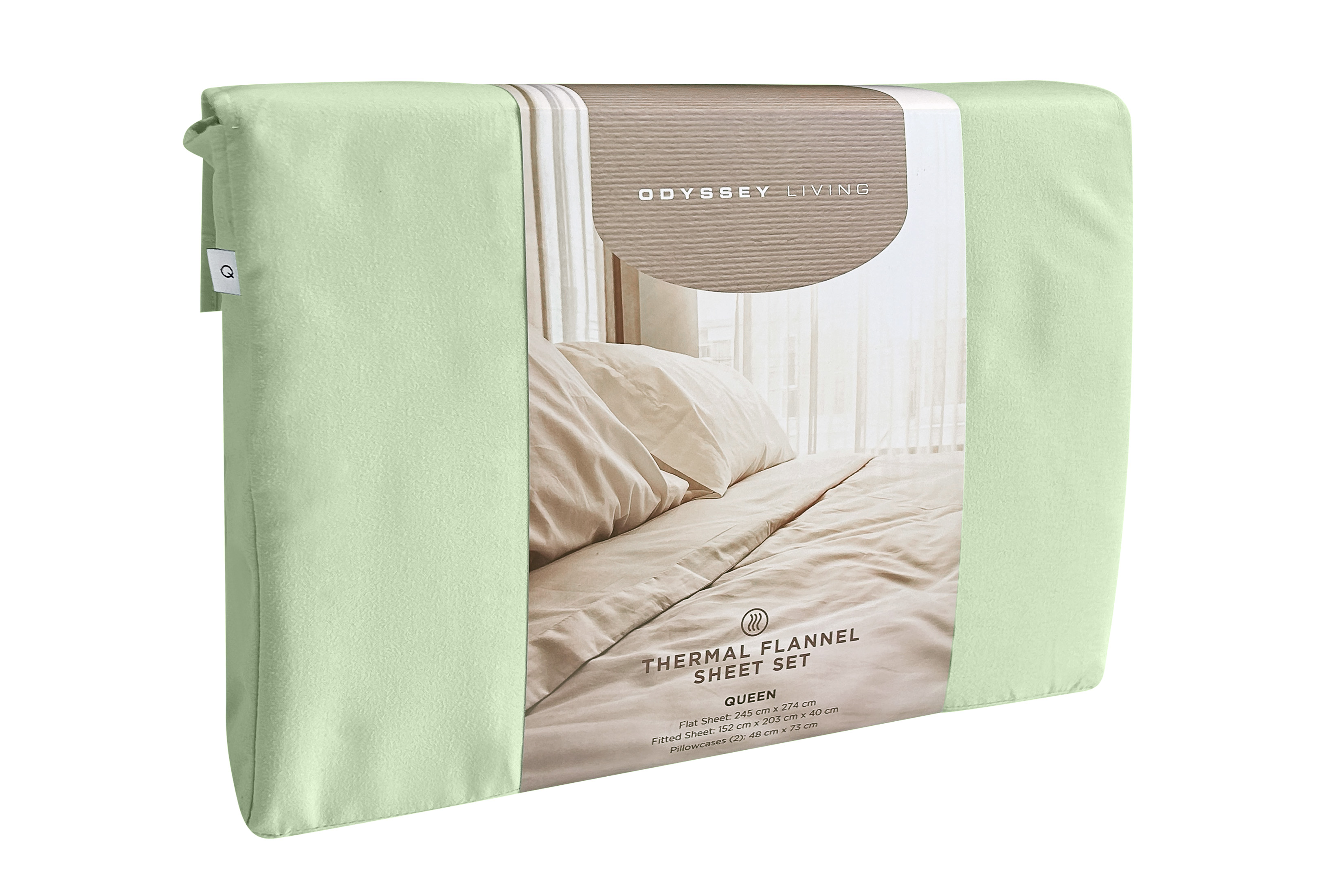 Thermal Flannel Sheet Set - Khaki Haze - Odyssey