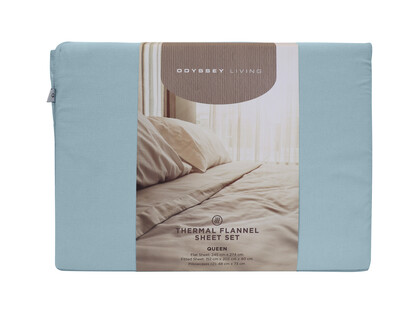 Thermal Flannel Sheet Set - Coast Blue - Odyssey