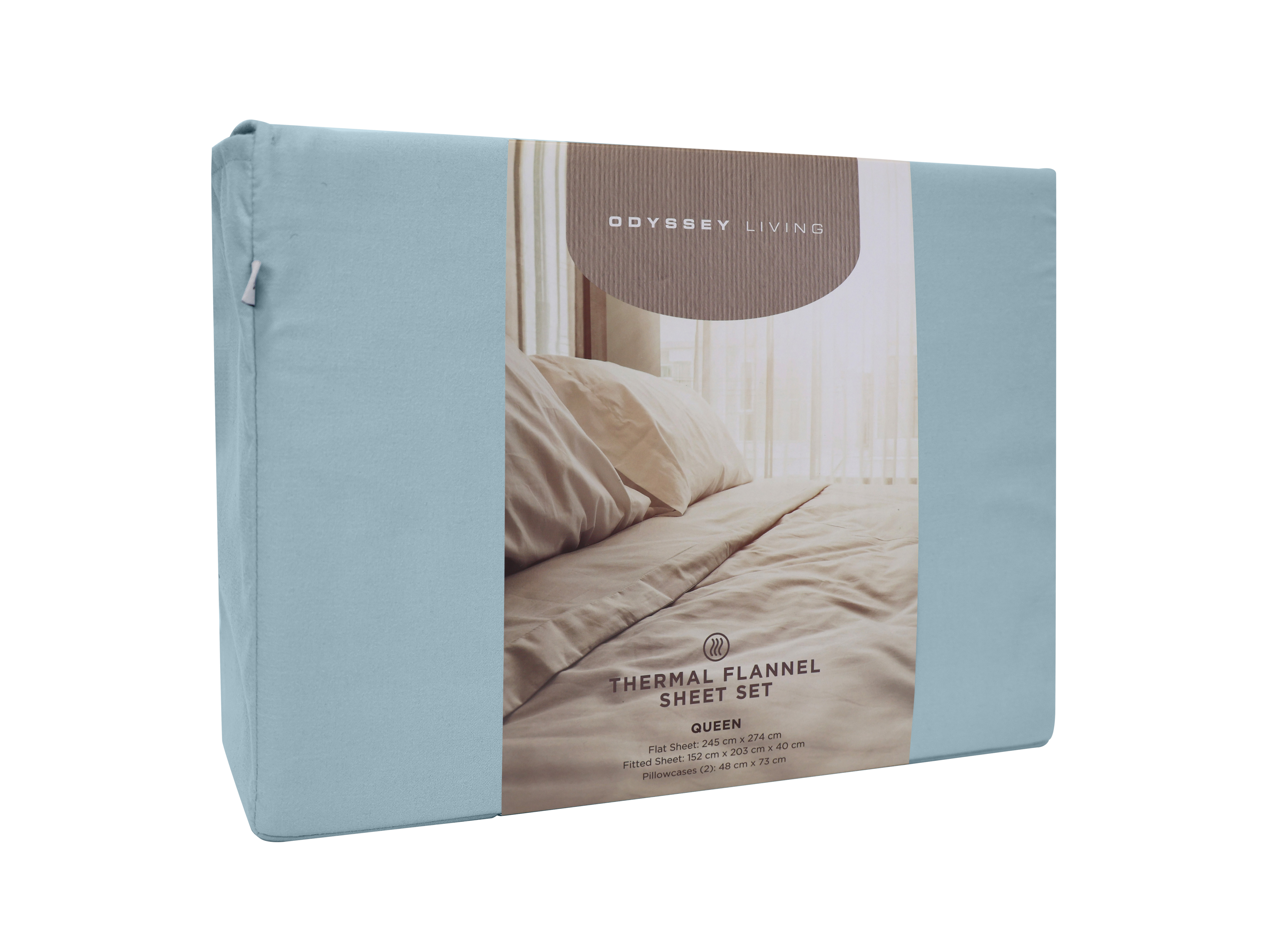 Thermal Flannel Sheet Set - Coast Blue - Odyssey