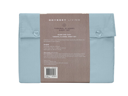 Thermal Flannel Sheet Set - Coast Blue - Odyssey