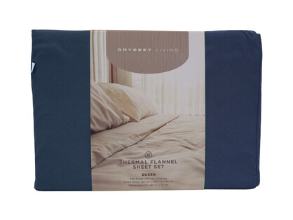 Thermal Flannel Sheet Set - Navy - Odyssey