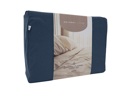 Thermal Flannel Sheet Set - Navy - Odyssey