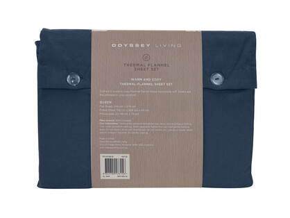 Thermal Flannel Sheet Set - Navy - Odyssey