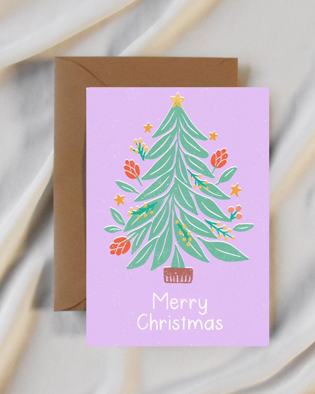 Gum Christmas Tree Christmas Card