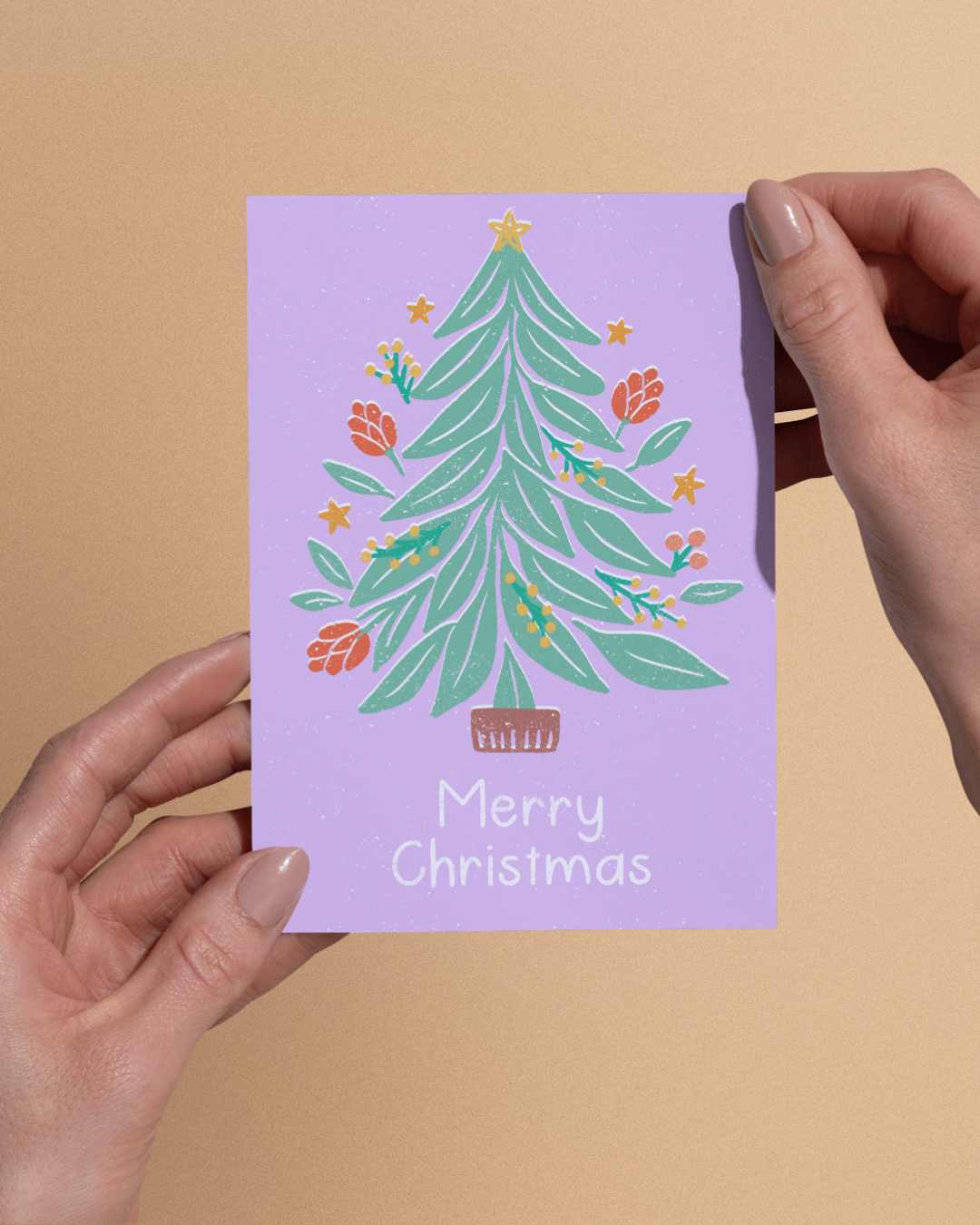 Gum Christmas Tree Christmas Card