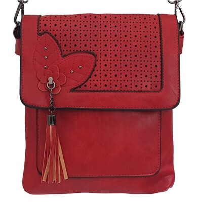 Ruby Leaf Crossbody Bag 1310-A Red