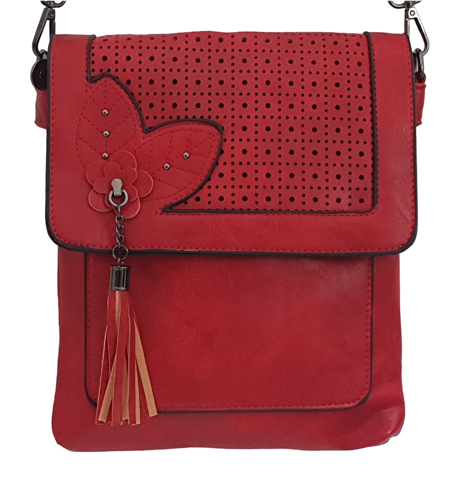 Ruby Leaf Crossbody Bag 1310-A Red