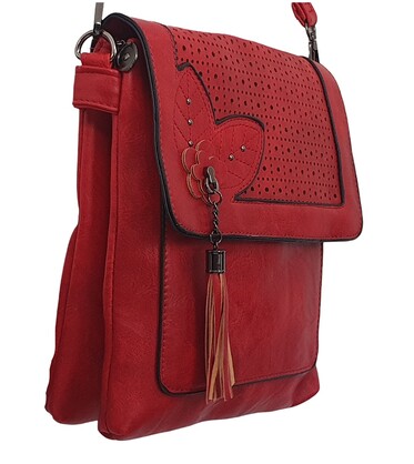 Ruby Leaf Crossbody Bag 1310-A Red