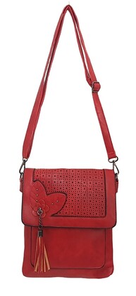 Ruby Leaf Crossbody Bag 1310-A Red