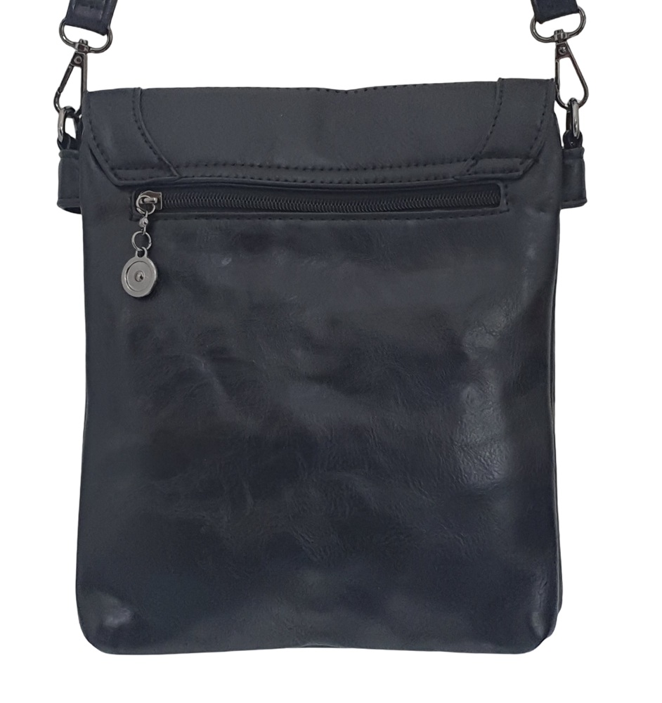 Midnight Leaf Crossbody Bag 1310-B Black