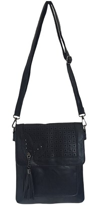 Midnight Leaf Crossbody Bag 1310-B Black