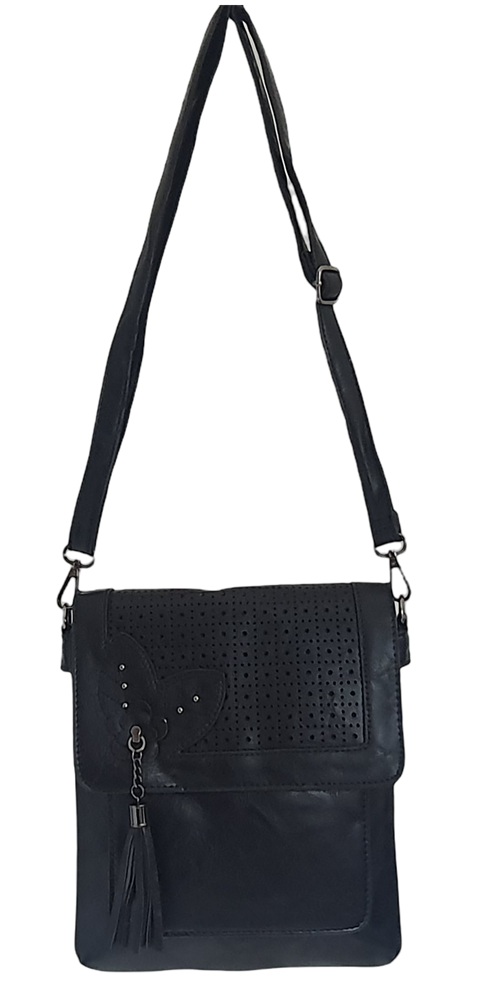 Midnight Leaf Crossbody Bag 1310-B Black