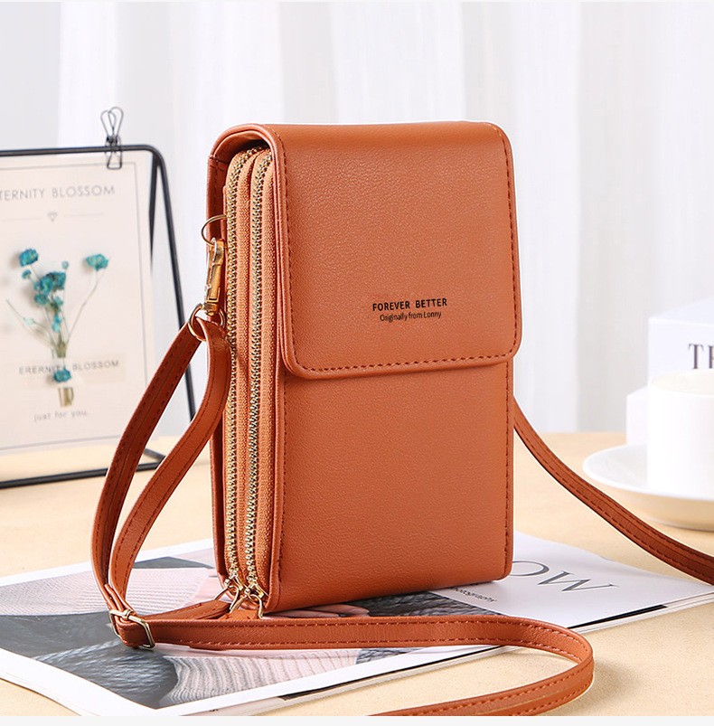 Sophisticated Crossbody Bag 9065-H Brown