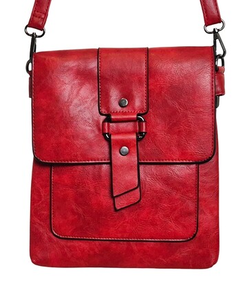Trendy Crossbody Bag 1333-A Red