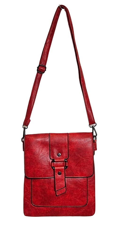 Trendy Crossbody Bag 1333-A Red