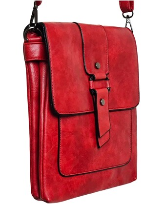 Trendy Crossbody Bag 1333-A Red