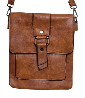 Trendy Crossbody Bag 1333-E Tan