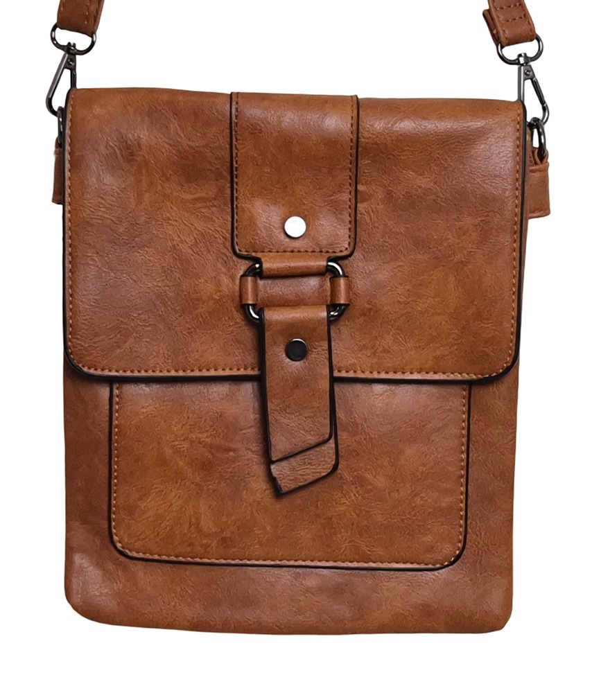 Trendy Crossbody Bag 1333-E Tan