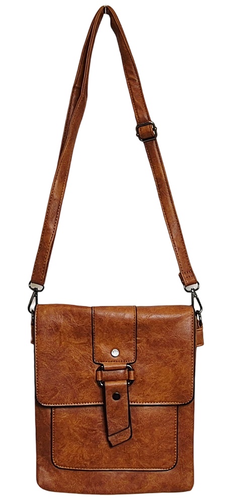 Trendy Crossbody Bag 1333-E Tan