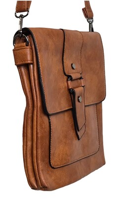 Trendy Crossbody Bag 1333-E Tan