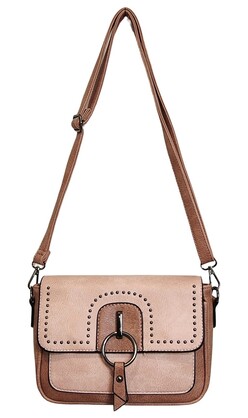 Modern Crossbody Bag 7380-A Pink/ Light Pink