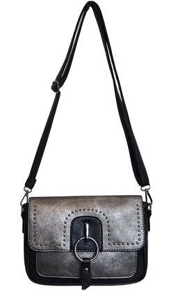 Modern Crossbody Bag 7380-B Black/Grey