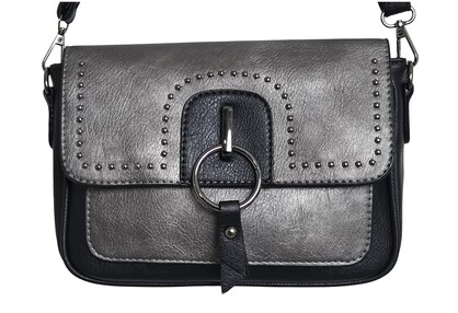 Modern Crossbody Bag 7380-B Black/Grey