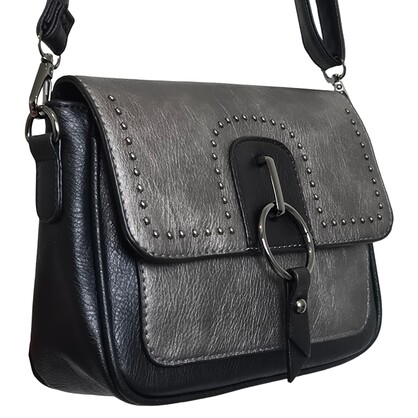 Modern Crossbody Bag 7380-B Black/Grey