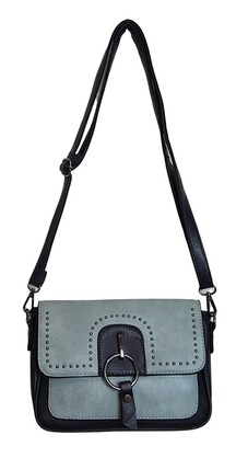 Modern Crossbody Bag 7380-D Navy Blue/Light Blue