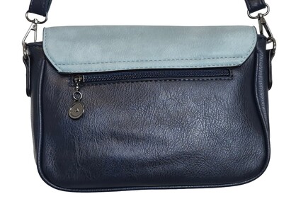 Modern Crossbody Bag 7380-D Navy Blue/Light Blue