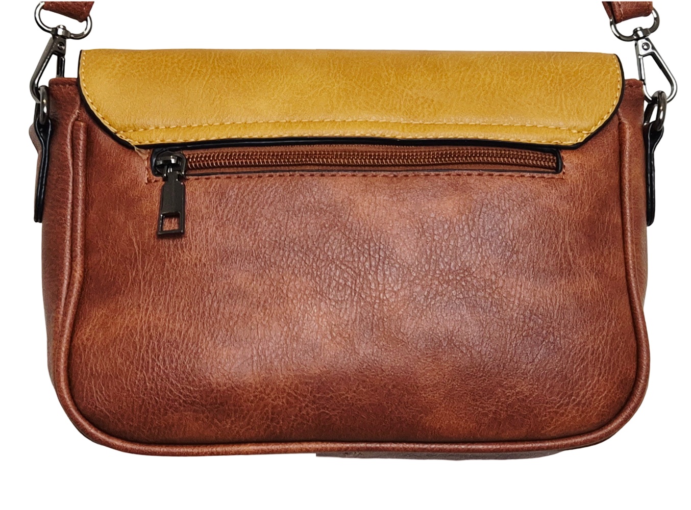 Modern Crossbody Bag 7380-F Brown Yellow