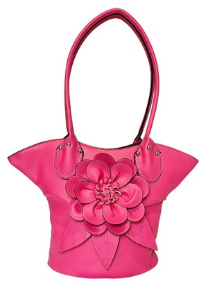 Elegant Flower Handbag 1030-A Pink