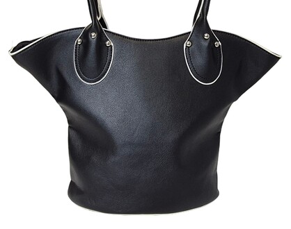 Elegant Flower Handbag 1030-B Black