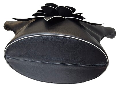 Elegant Flower Handbag 1030-B Black