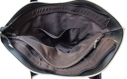 Elegant Flower Handbag 1030-B Black