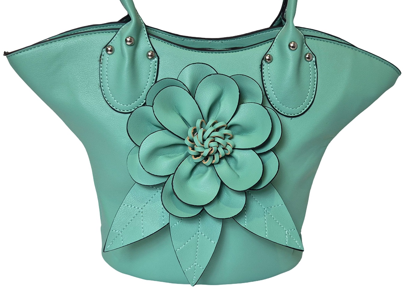 Elegant Flower Handbag 1030-C Turquoise