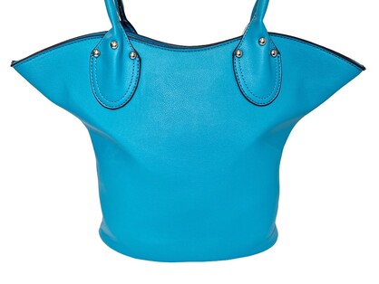 Elegant Flower Handbag 1030-D Blue