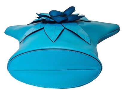 Elegant Flower Handbag 1030-D Blue