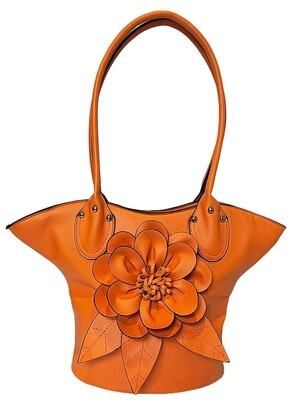 Elegant Flower Handbag 1030-E Orange