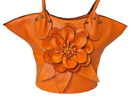 Elegant Flower Handbag 1030-E Orange