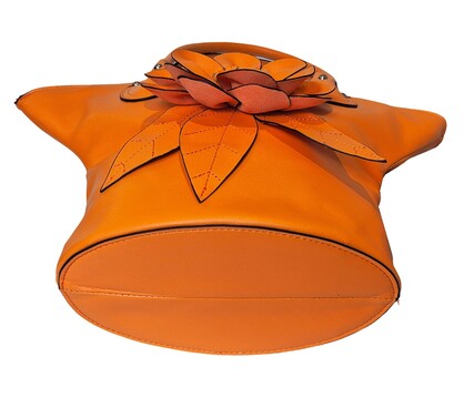 Elegant Flower Handbag 1030-E Orange