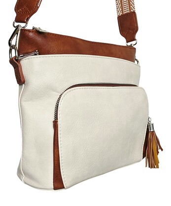 Biscotti Tassel Crossbody Bag  HCL001-A Cream - Tan