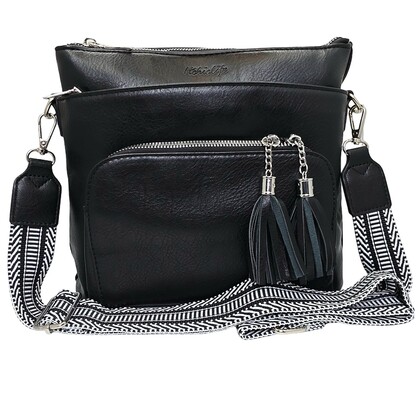 Onyx Tassel Crossbody Bag HCL001-B Black