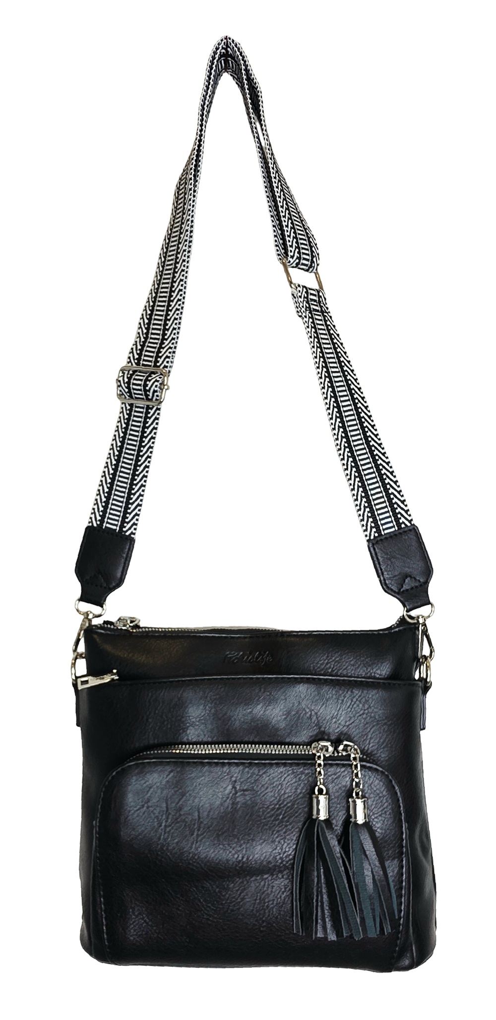 Onyx Tassel Crossbody Bag HCL001-B Black