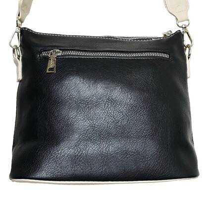 Eclipse Tassel Crossbody Bag HCL001-C Black - Cream